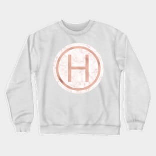 Rose Gold Marble Eta Crewneck Sweatshirt